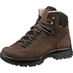 Skórzane buty turystyczne w kolorze ciemnobrązowym. Buty trekkingowe marki Lowa, Hanwag, Merrell & Co. W wyprzedaży za 474.95 zł.