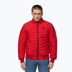 Kurtka męska Pitbull Naylor Padded. Czerwone kurtki PITBULL, m, bez wzorów, z poliamidu, bez kaptura. Za 299.99 zł.