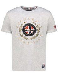 Geographical Norway Koszulka "Jiger" w kolorze szarym rozmiar: M. Szare bezrękawniki Geographical Norway, m, bez wzorów, z bawełny, bez kołnierzyka, bez ramiączek. Za 75.16 zł.