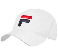 Czapka tenisowa z daszkiem Fila Cap Max. Białe czapki z daszkiem Fila, bez wzorów, z materiału. Za 79.00 zł.