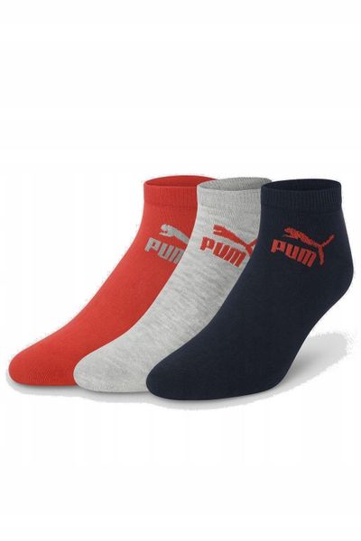 Skarpetki stopki męskie Puma 3-PAK. Czerwone skarpety Puma, bez wzorów, z bawełny. Za 26.90 zł.