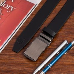 Pasek skórzany BELTIMORE r.110-125 cm A20 czarny. Czarne paski bez wzorów, ze skóry, wizytowe. Za 64.90 zł.