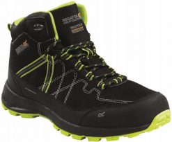Buty trekkingowe męskie Samaris Lite. Czarne buty turystyczne Regatta, bez wzorów, z gumy, bez zapięcia, trekkingowe. Za 358.75 zł.