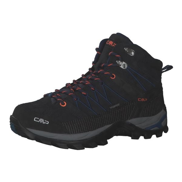 Buty trekkingowe męskie CMP Rigel Mid Wp. Czarne buty trekkingowe CMP, bez wzorów, bez zapięcia, trekkingowe. Za 480.00 zł.