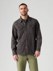 Levi's Koszula dżinsowa w kolorze antracytowym rozmiar: M. Czarne koszule Levi's®, m, bez wzorów, bez kołnierzyka, bez ramiączek. Za 109.78 zł.