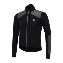 Kurtka rowerowa męska Rogelli Hi Vis mocno ocieplana. Czarne kurtki Rogelli, m, bez wzorów, bez kaptura. Za 465.00 zł.