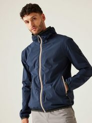 Regatta Kurtka przeciwdeszczowa "Rehan" w kolorze granatowym rozmiar: L. Niebieskie kurtki outdoor i hardshell Regatta, l, bez wzorów, bez kaptura. Za 185.32 zł.