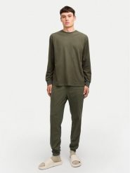 Jack&Jones Piżama Solid 12268536 Zielony Loose Fit. Zielone piżamy Jack&Jones, m, bez wzorów, z syntetyku, bez ramiączek. Za 109.99 zł.