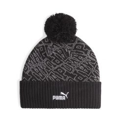 PUMA CZAPKA ESS POM 02546901 r UNIWERSALNY. Czarne czapki zimowe Puma, bez wzorów. Za 70.99 zł.