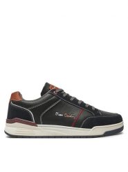 Pierre Cardin Sneakersy 4127 Czarny. Czarne buty sportowe casual Pierre Cardin, bez wzorów, ze skóry, bez zapięcia. Za 219.99 zł.
