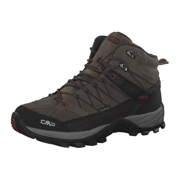 Buty trekkingowe CMP Rigel Waterproof. Brązowe buty trekkingowe CMP, bez wzorów, bez zapięcia. W wyprzedaży za 399.99 zł.