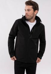 Bluza softshell F-MODICO. Czarne bluzy z kapturem Volcano, m, bez wzorów, z materiału. Za 329.99 zł.