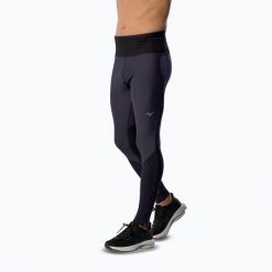 Legginsy do biegania męskie Mizuno Trail Multipocket Long. Szare legginsy długie sportowe Mizuno, m, bez wzorów, z elastanu, do biegania. Za 199.99 zł.