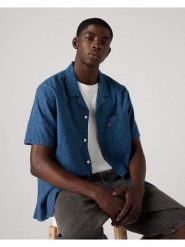 Levi's Koszula w kolorze granatowym rozmiar: M. Niebieskie koszule Levi's®, m, bez wzorów, z bawełny, bez kołnierzyka, bez ramiączek. Za 95.69 zł.