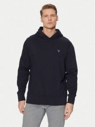 Gant Bluza Original Shield 2014016 Granatowy Regular Fit. Niebieskie bluzy GANT, m, bez wzorów, z bawełny, bez kaptura. Za 279.99 zł.