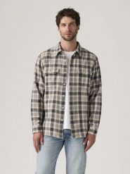 Levi's Koszula "Jackson Worker" - Relaxed fit - w kolorze beżowo-jasnobrązowym rozmiar: L. Brązowe koszule Levi's®, l, bez wzorów, z bawełny, bez kołnierzyka, bez ramiączek. Za 148.61 zł.