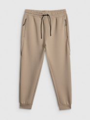 4F Spodnie dresowe joggery męskie - beżowe S. Brązowe joggery i bojówki 4F, m, bez wzorów, z dresówki. Za 159.99 zł.