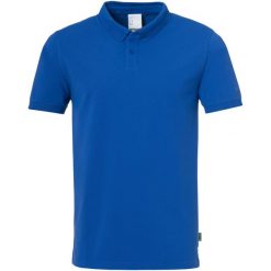 Polo Uhlsport Essential Prime. Niebieskie koszulki polo Uhlsport, m, bez wzorów, bez kołnierzyka, bez ramiączek, do piłki nożnej. Za 211.00 zł.