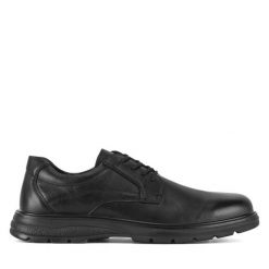 Półbuty Sergio Bardi. Czarne eleganckie półbuty Sergio Bardi, bez wzorów, bez obcasa, bez zapięcia. Za 299.99 zł.