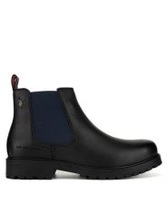 U.S. Polo Assn. Sztyblety YUMI001M/DLE1 Czarny. Czarne botki sznurowane U.S. Polo Assn., bez wzorów, ze skóry, bez obcasa, bez zapięcia. Za 379.99 zł.