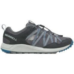 Buty turystyczne męskie Merrell Wildwood Aerosport. Szare buty turystyczne Merrell, bez wzorów, bez zapięcia, na fitness i siłownię. Za 412.70 zł.