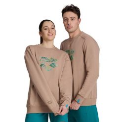Bluza sportowa z polarem unisex Arena Crew Sweat Logo. Brązowe bluzy bez kaptura Arena, uniwersalny, bez wzorów, z bawełny, bez kaptura. Za 171.98 zł.
