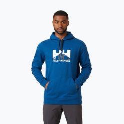 Bluza trekkingowa męska Helly Hansen Nord Graphic Pull Over Hoodie. Niebieskie bluzy Helly Hansen, m, bez wzorów, bez kaptura. Za 249.99 zł.