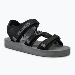 Sandały męskie Napapijri. Czarne sandały Napapijri, bez zapięcia. Za 219.99 zł.