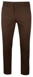 Materiałowe Spodnie Męskie, Eleganckie - Rigon - Ciemny Karmel. Eleganckie spodnie Rigon, m, bez wzorów, z elastanu, eleganckie. Za 219.00 zł.