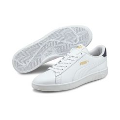 Buty męskie klasyczne Puma SMASH V2 L. Białe sztyblety Puma, bez wzorów, ze skóry, bez obcasa, bez zapięcia. Za 218.00 zł.