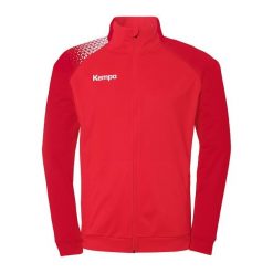 Kurtka z dresu Kempa Ambition 28. Czerwone kurtki Kempa, bez wzorów, z dresówki, bez kaptura. W wyprzedaży za 157.50 zł.