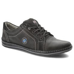 Czarne Półbuty Avanti Stylowe Buty Męskie. Czarne eleganckie półbuty Avanti, bez wzorów, ze skóry, bez obcasa, na płaskiej podeszwie, bez zapięcia. Za 169.00 zł.