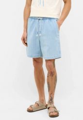 Męskie szorty Mustang Style Prague Shorts Denim Blue 1016652 5000 300. Niebieskie szorty Mustang, m, bez wzorów, z denimu. Za 169.99 zł.