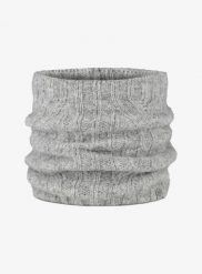Komin na szyję Buff Nerla - grey. Szare szaliki Buff, bez wzorów, z dzianiny. Za 154.90 zł.