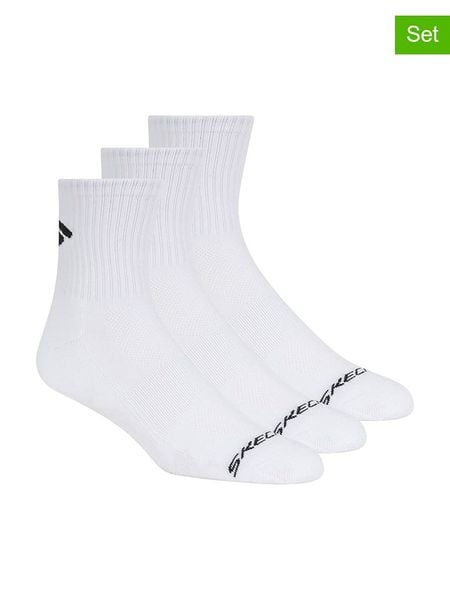Skechers Skarpety (6 par) w kolorze białym rozmiar: 39-42. Białe skarpety Skechers, bez wzorów, ze splotem. Za 52.30 zł.