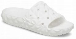 Klapki Dla Dorosłych Crocs Classic Geometric Slide. Białe klapki Crocs, z materiału. Za 118.99 zł.
