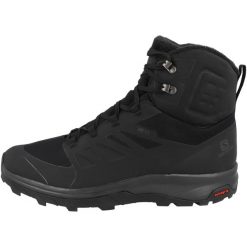 Buty do chodzenia męskie Salomon Outblast TS Cswp. Czarne buty trekkingowe Salomon, na zimę, bez wzorów, z materiału, za kostkę, bez zapięcia. Za 639.00 zł.