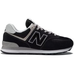 Sneakersy męskie New Balance 574 buty sportowe czarne (ML574EVB). Czarne buty sportowe casual New Balance, bez wzorów, z materiału, bez zapięcia, new balance 574. Za 449.00 zł.