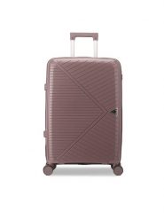 Semi Line Walizka średnia T5827-2 Brązowy. Brązowe walizki Semi-line, bez wzorów, z tworzywa sztucznego, średnie. Za 229.99 zł.