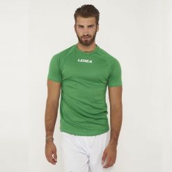 Koszulka treningowa multisport LIPSIA. Zielone t-shirty sportowe Legea, bez wzorów, bez ramiączek, na fitness i siłownię. Za 60.00 zł.