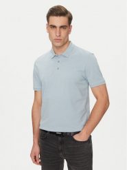 HUGO Polo Donos222 50466182 Niebieski Regular Fit. Niebieskie koszulki polo Hugo, m, bez wzorów, z bawełny, bez kołnierzyka, bez ramiączek. Za 219.99 zł.