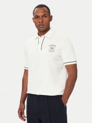 Guess Polo M6YP17 K4398 Kremowy Regular Fit. Białe koszulki polo Guess, m, z aplikacjami, z bawełny, bez kołnierzyka, bez ramiączek. Za 278.99 zł.