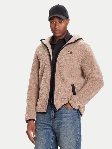 Tommy Jeans Bluza DM0DM19224 Beżowy Regular Fit. Brązowe bluzy Tommy Jeans, m, bez wzorów, z jeansu, bez kaptura. Za 399.99 zł.