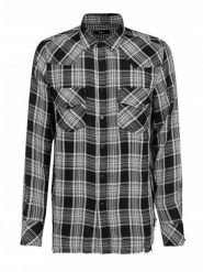 Diesel Clothes Koszula w kolorze czarno-szarym rozmiar: S. Czarne koszule Diesel Clothes, s, bez wzorów, z bawełny, bez kołnierzyka, bez ramiączek. Za 172.49 zł.