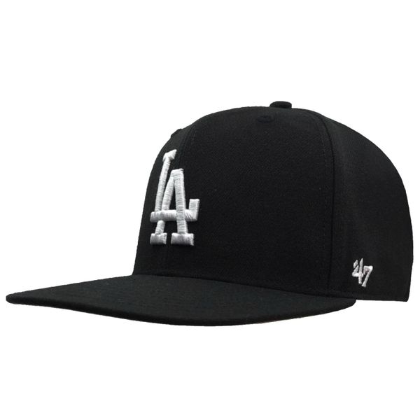 Czapka z daszkiem męska 47 Los Angeles Dodgers No Shot Captain. Czarne czapki z daszkiem 47 Brand, bez wzorów, z bawełny. Za 119.99 zł.