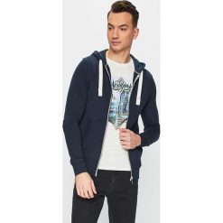 Tom Tailor Denim - Bluza. Niebieskie bluzy z kapturem TOM TAILOR DENIM, l, bez wzorów, z bawełny, z kapturem. W wyprzedaży za 179.90 zł.