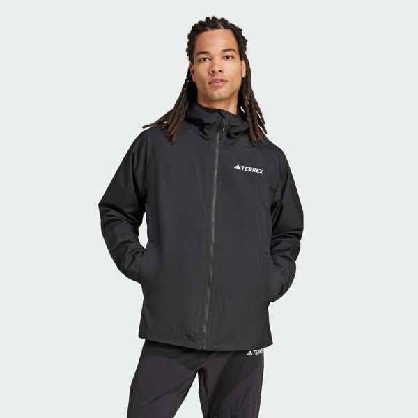 Kurtka Terrex Multi 2L RAIN.RDY. Czarne kurtki Adidas, l, bez wzorów, z materiału, bez kaptura. Za 499.05 zł.