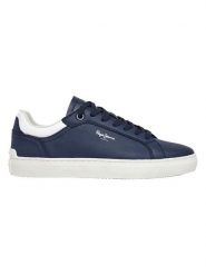 Pepe Jeans FOOTWEAR Skórzane sneakersy w kolorze granatowym rozmiar: 43. Niebieskie buty sportowe casual Pepe Jeans FOOTWEAR, bez wzorów, z jeansu, bez zapięcia. Za 163.64 zł.