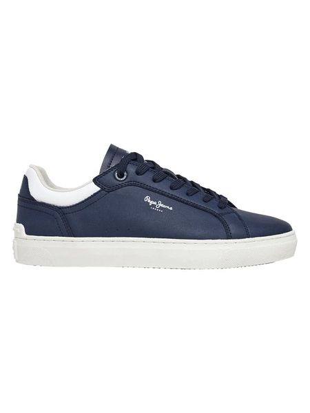 Pepe Jeans FOOTWEAR Skórzane sneakersy w kolorze granatowym rozmiar: 45. Niebieskie buty sportowe casual Pepe Jeans FOOTWEAR, bez wzorów, z jeansu, bez zapięcia. Za 145.94 zł.