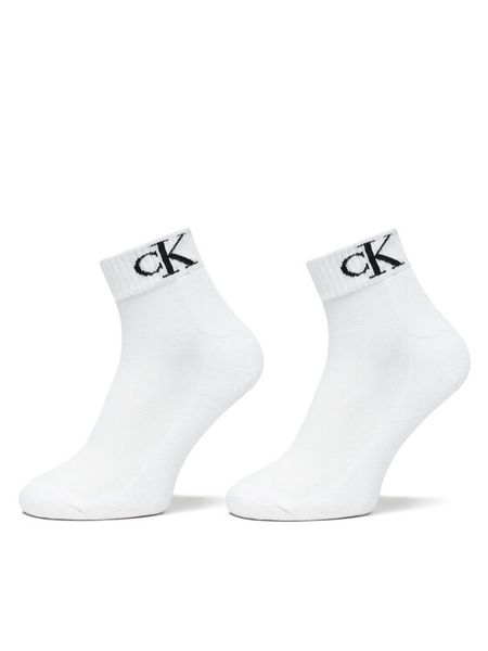 Calvin Klein Jeans Skarpety krótkie 701228805 Biały. Białe skarpety Calvin Klein Jeans, bez wzorów, z bawełny. Za 59.99 zł.